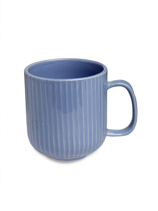 3 Pieces Textured Ceramic Matte Mugs & Tray