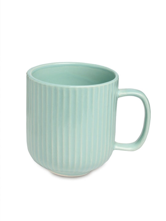 3 Pieces Textured Ceramic Matte Mugs & Tray