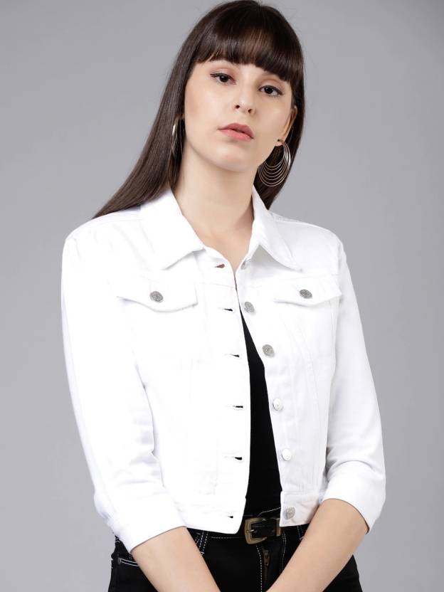 Women Solid Denim Jacket