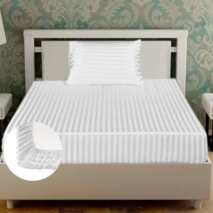 King Striped Fitted Bedsheet