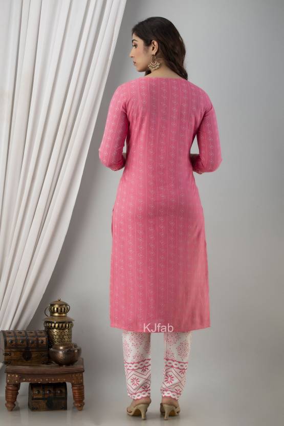 Women Viscose Rayon Kurta Pant Set