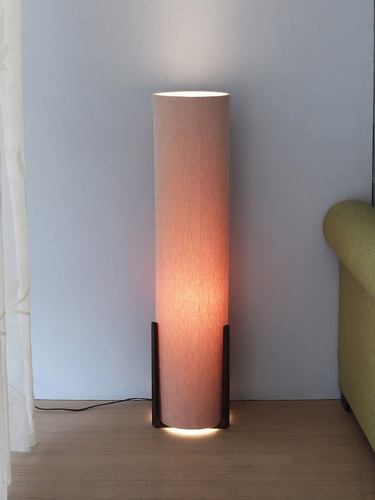 Beige Solid Traditional Column Lamp