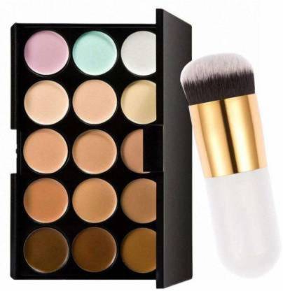 Famous 15 Color Contour & Concealer with Professional Brush