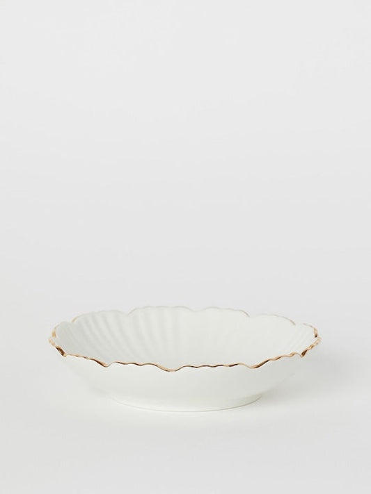 White Shallow porcelain dish