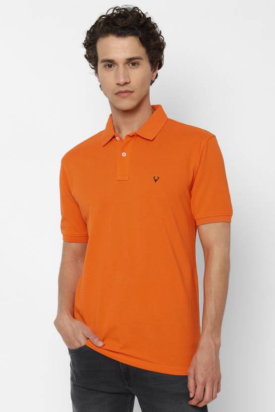Men Solid Polo Neck Cotton Blend Maroon T-Shirt