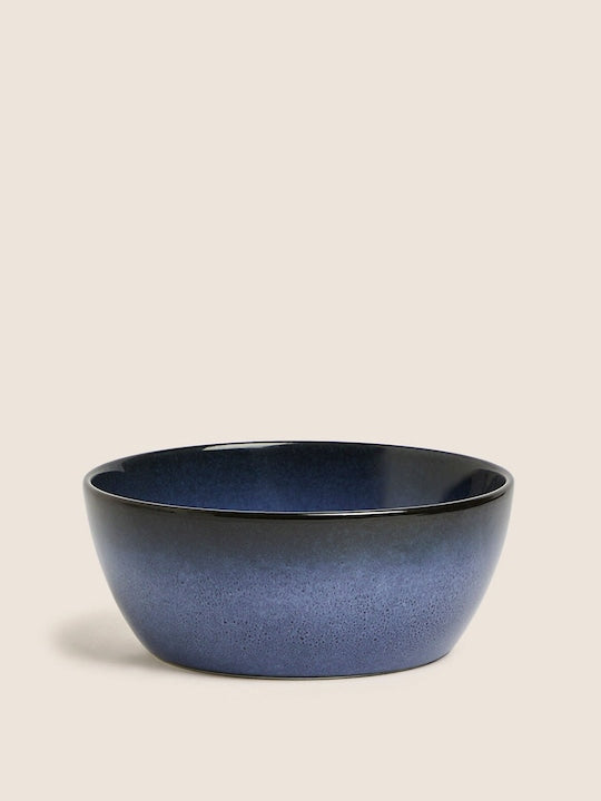 Blue Set of 4 Porcelain Glossy Bowls