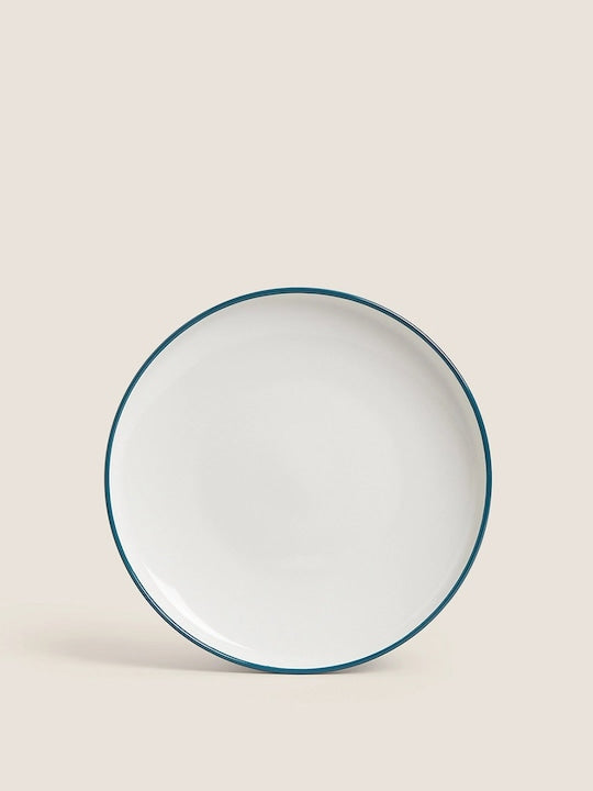 Tribeca Teal 4 Pieces Bone China Glossy Plates