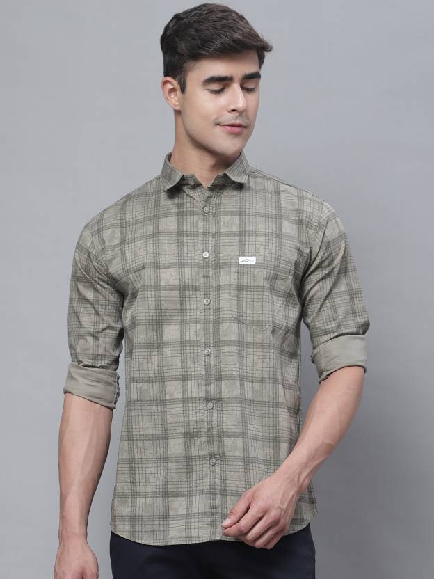 Checkered Spread Collar Casual Shirt