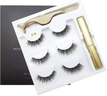 Magnetic False Eyelashes with Fluid Eyeliner and Special Tool
