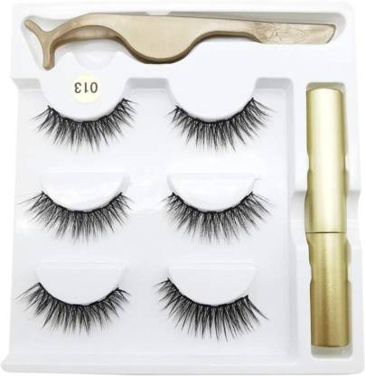 Magnetic False Eyelashes with Fluid Eyeliner and Special Tool