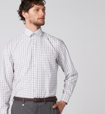 Chequered Shirt with Long Sleeves and Complete Placket