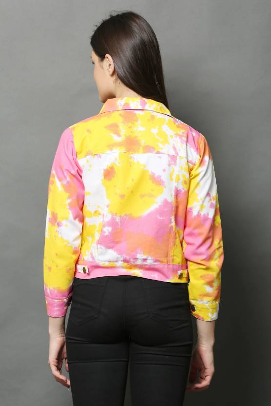 Women Printed Denim Jacket